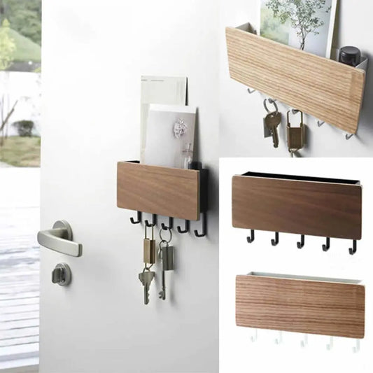 Modern Wooden Wall Shelf Organizer