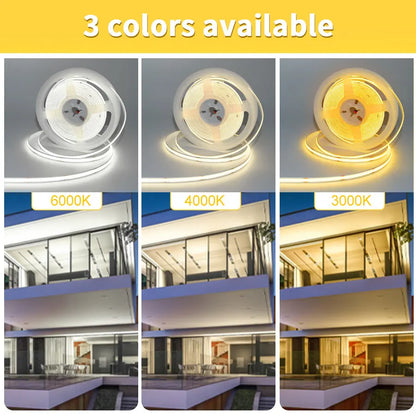 Dimmable COB LED Strip Lights 320LEDs/M