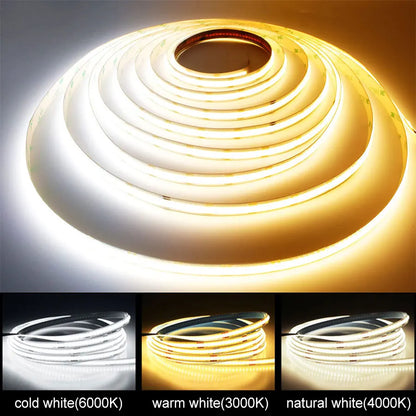 Dimmable COB LED Strip Lights 320LEDs/M