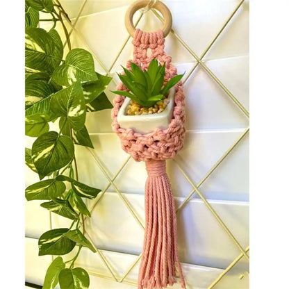 Colourful Macrame Wall Hanging Air Plant Holder