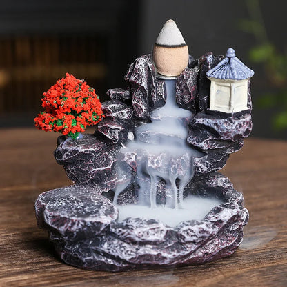 Mountain River Waterfall Backflow Incense Holder