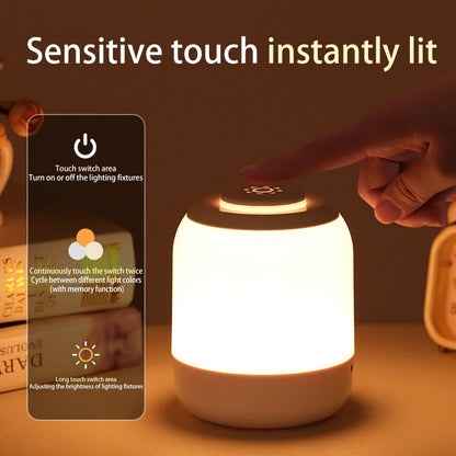 Touch Lamp Night Light - USB LED Desk Lamp for Kids