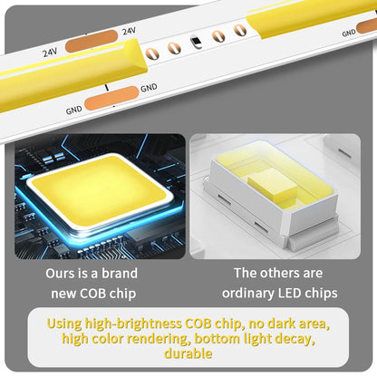 Dimmable COB LED Strip Lights 320LEDs/M