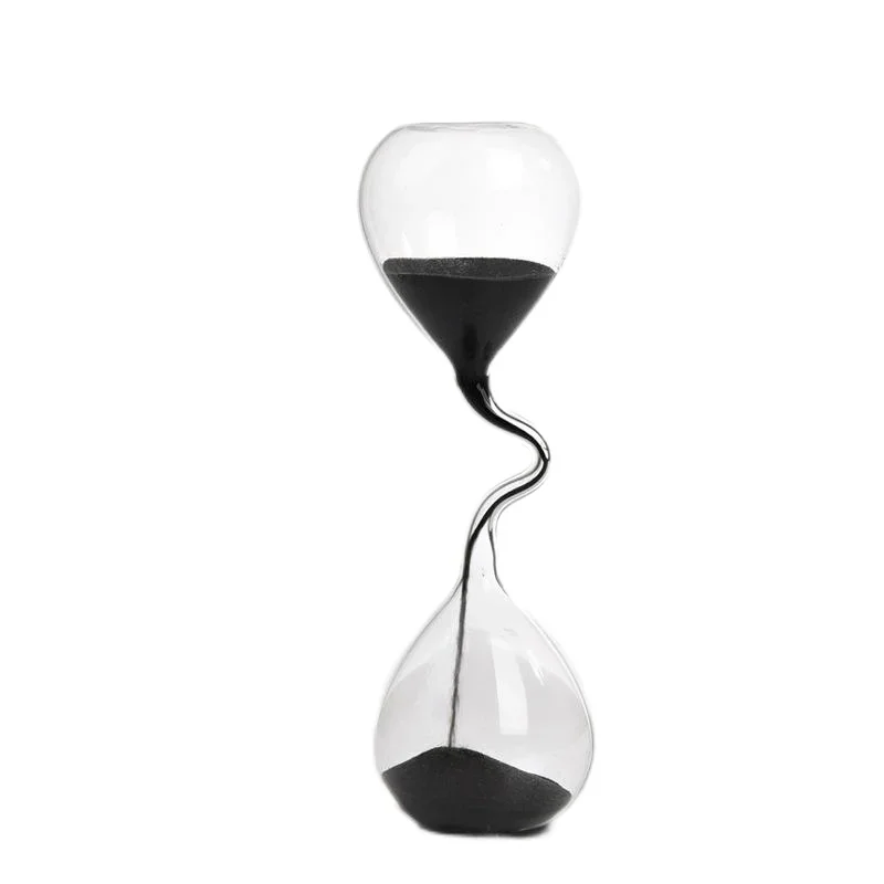 Modern Black Hourglass Sand Clock