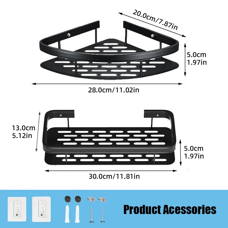 Aluminum Bathroom Shelf Organizer