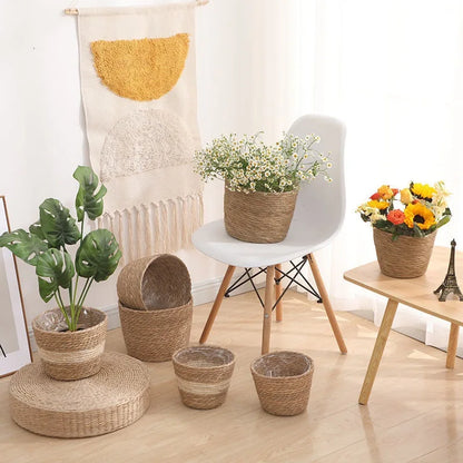 Handmade Seagrass Basket Planter