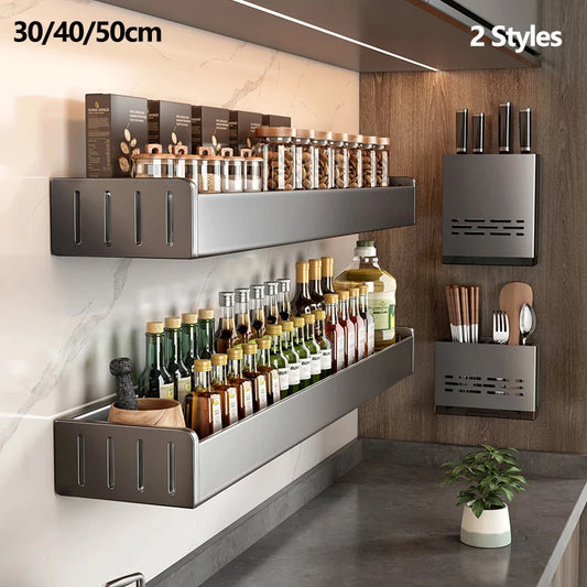 Wall Mounted Kitchen Spice Rack Organizer Shelf