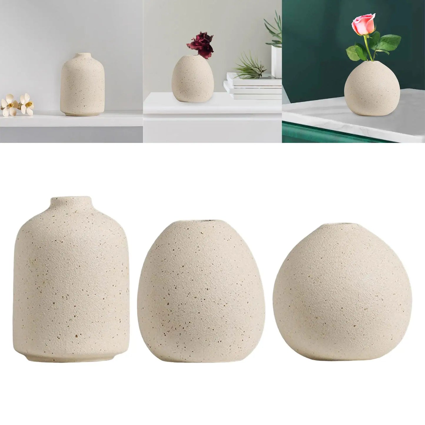 Boho Ceramic Flower Vases - Modern Floral Decor