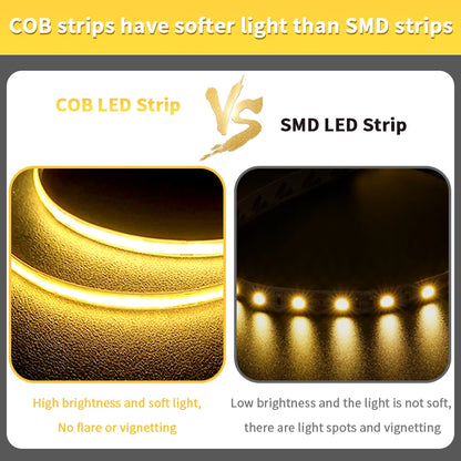 Dimmable COB LED Strip Lights 320LEDs/M