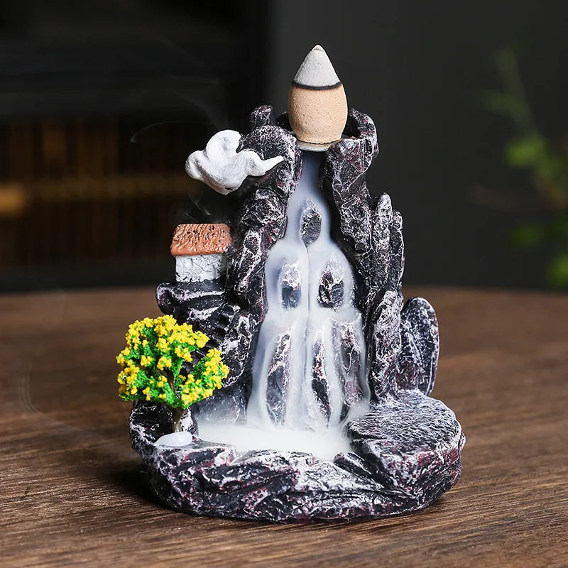 Mountain River Waterfall Backflow Incense Holder