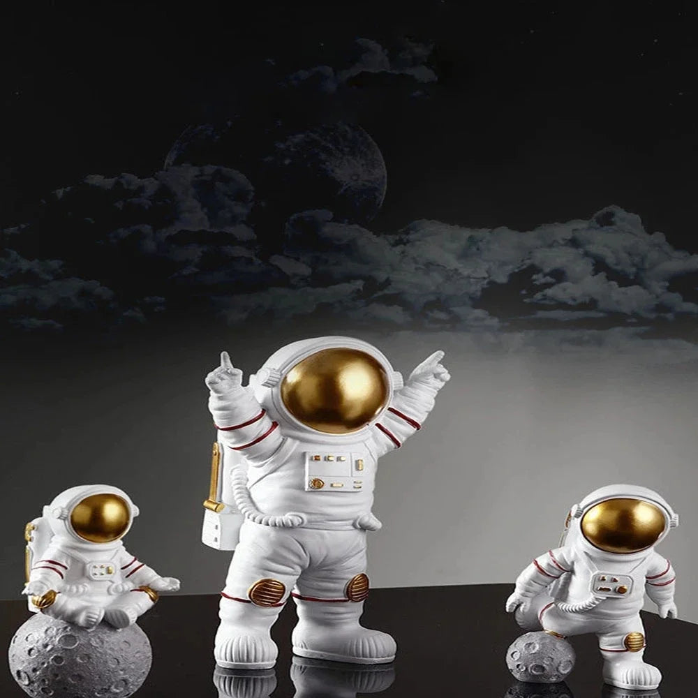 Astronaut Figure Statue Set - Educational Toy & Home Decor