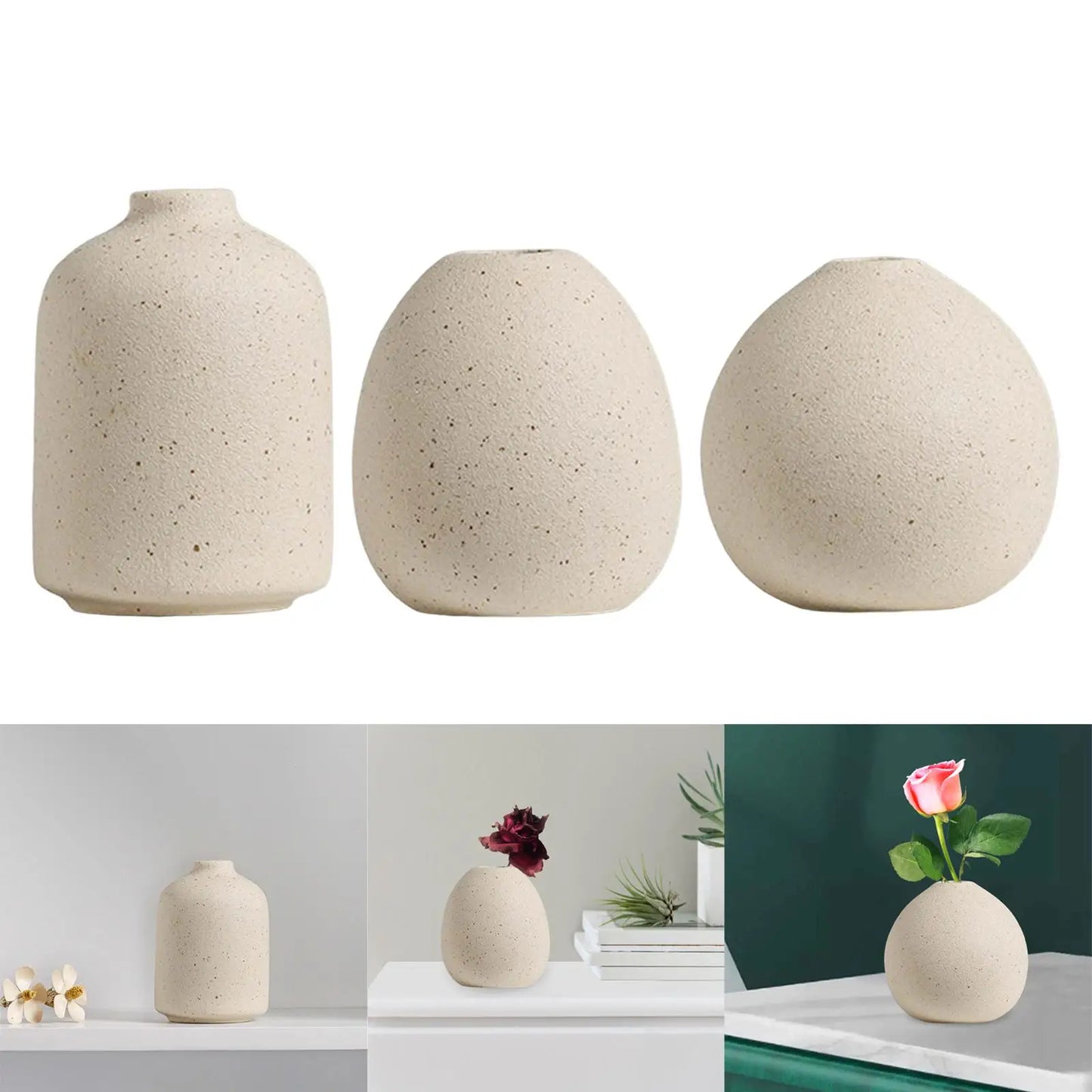 Boho Ceramic Flower Vases - Modern Floral Decor